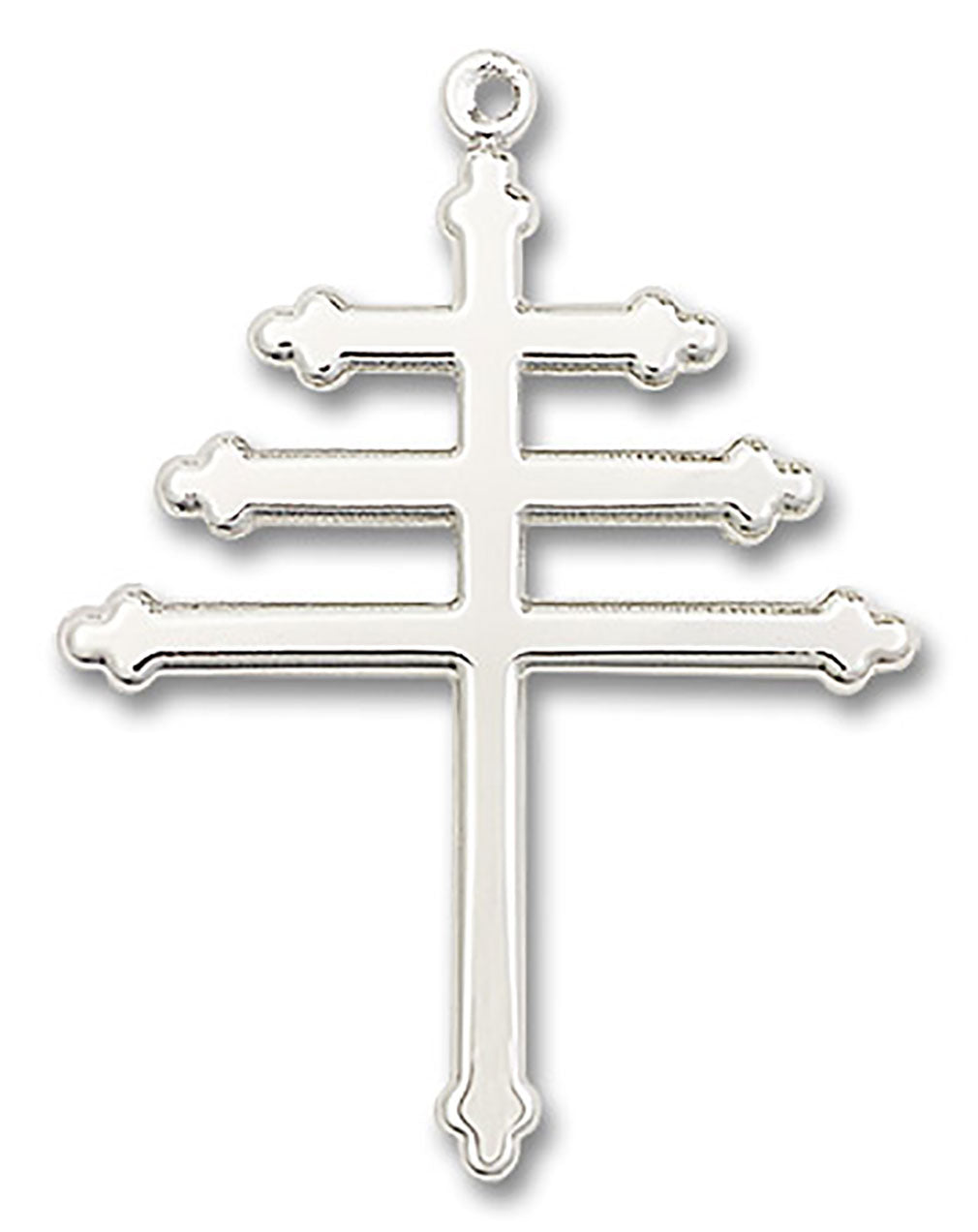 Maronite Cross Pendant, Sterling Silver - No Chain