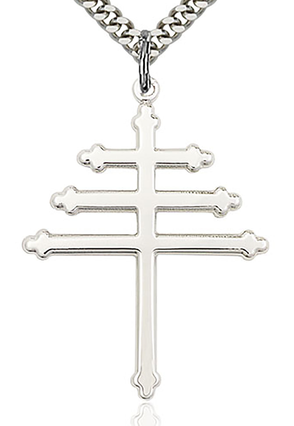 Maronite Cross Pendant, Sterling Silver