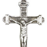 Men's Crucifix Pendant Antique Silver Accents Cross Bar Edges