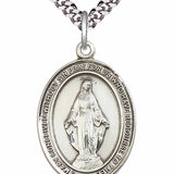 Men's Pewter Oval Miraculous Medal