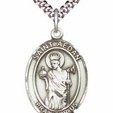 Men's Pewter Oval St. Aedan of Ferns Medal
