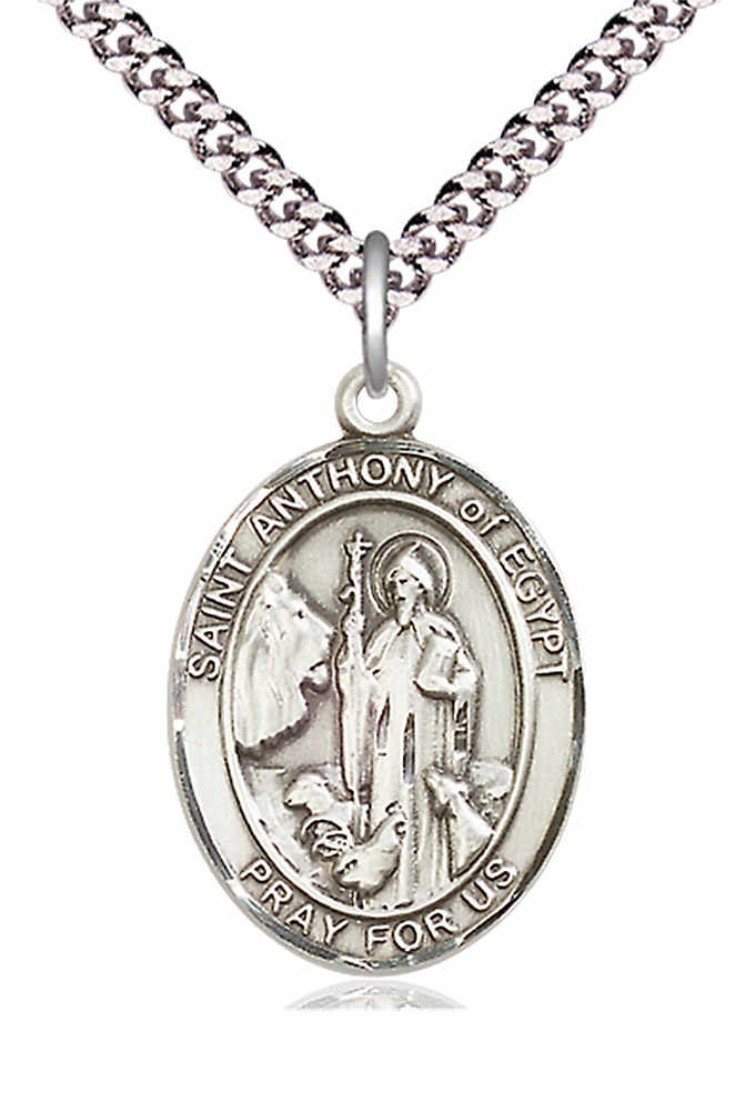 Men's Pewter Oval St. Anthony of Egypt Medal