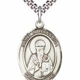 Men's Pewter Oval St. Athanasius Medal