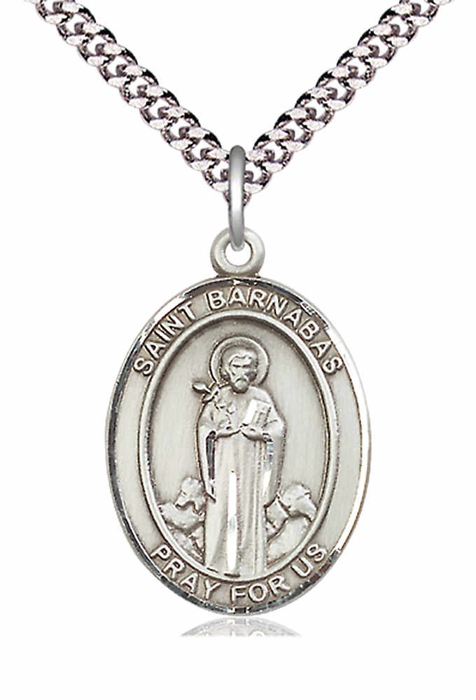 Men's Pewter Oval St. Barnabas Medal