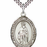 Men's Pewter Oval St. Bartholomew the Apostle Medal