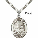 Men's Pewter Oval St. Benjamin Medal