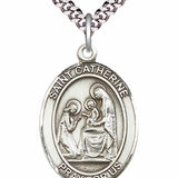 Men's Pewter Oval St. Catherine of Siena Medal