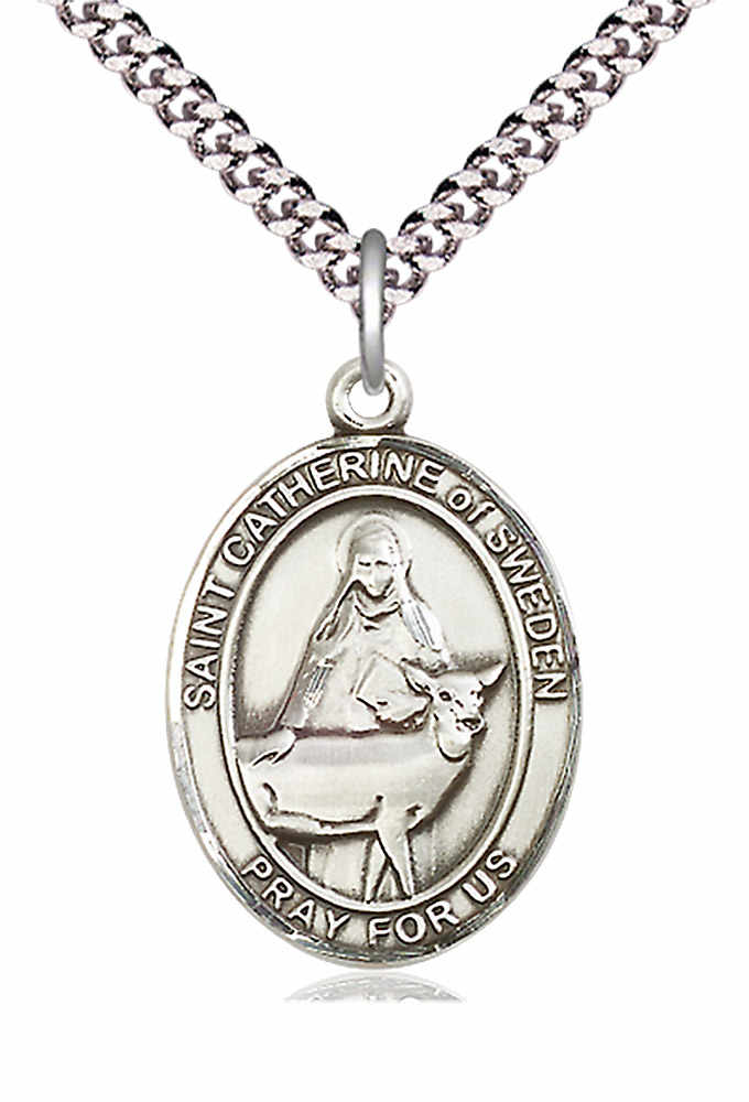 Men's Pewter Oval St. Catherine of Sweden Medal