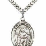 Men's Pewter Oval St. Deborah Medal