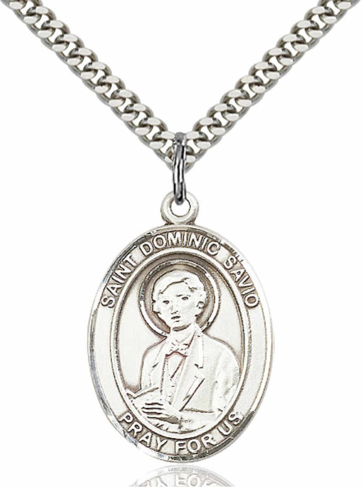 Men's Pewter Oval St. Dominic Savio Medal