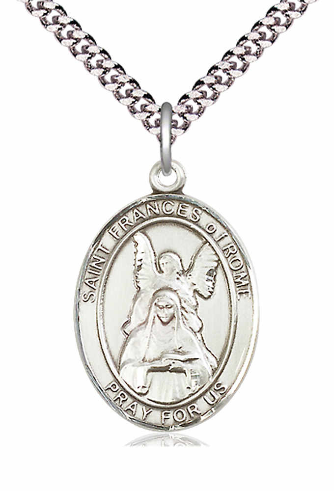 Men's Pewter Oval St. Frances of Rome Medal