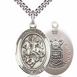 Men's Pewter Oval St. George Air Force Medal