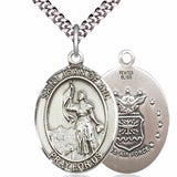 Men's Pewter Oval St. Joan of Arc Air Force Medal