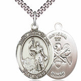 Men's Pewter Oval St. Joan of Arc National Guard Medal