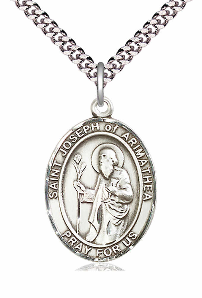 Men's Pewter Oval St. Joseph of Arimathea Medal