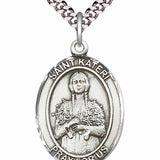 Men's Pewter Oval St. Kateri Medal