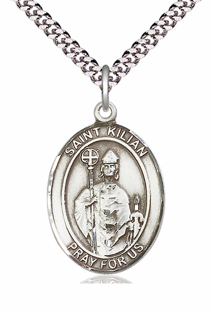 Men's Pewter Oval St. Kilian Medal