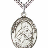 Men's Pewter Oval St. Maria Goretti Medal
