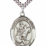 Men's Pewter Oval St. Martin of Tours Medal