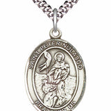 Men's Pewter Oval St. Peter Nolasco Medal