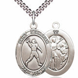 Men's Pewter Oval St. Sebastian Football Medal
