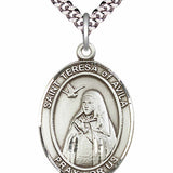 Men's Pewter Oval St. Teresa of Avila Medal