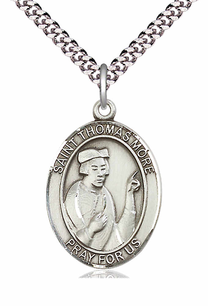 Men's Pewter Oval St. Thomas More Medal