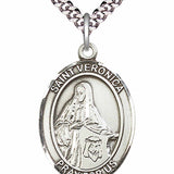 Men's Pewter Oval St. Veronica Medal
