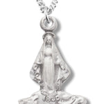 Girl's Miraculous Figurine Charm Necklace, Sterling Silver with Chain - 18&quot; 1.8mm Sterling Silver Chain + Clasp