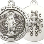 Miraculous Medal, Sterling Silver - No Chain