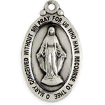 Men's Miraculous Medal, Sterling Silver - No Chain