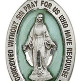 Miraculous Medal, Sterling Silver - No Chain