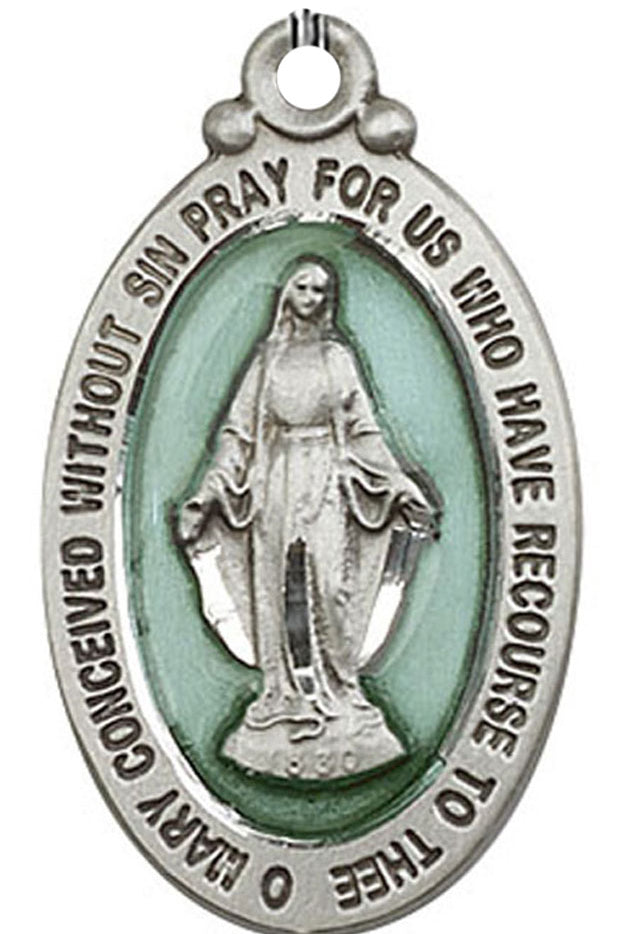 Miraculous Medal, Sterling Silver - No Chain