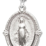 Miraculous Necklace Beaded, Sterling Silver with Chain - 18&quot; 1.8mm Sterling Silver Chain + Clasp