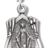 Women's Sterling Silver Uniquely Shaped Miraculous Necklace with Chain Options