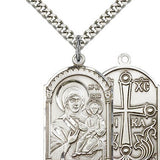 Mother of God Medal, Sterling Silver