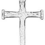 Large Nail Cross Pendant, Sterling Silver - No Chain