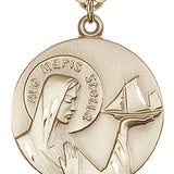 Our Lady Star of the Sea Medal, Gold Filled