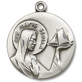 Our Lady Star of the Sea Medal, Sterling Silver - No Chain