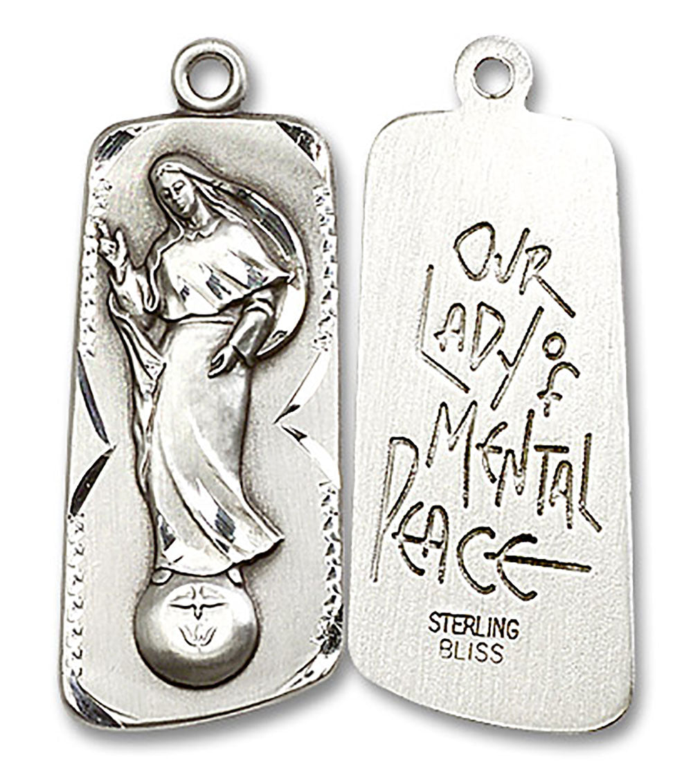 Our Lady of Mental Peace Medal, Sterling Silver - No Chain