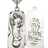 Our Lady of Mental Peace Medal, Sterling Silver