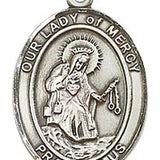 Our Lady of Mercy Medal, Sterling Silver, Large - No Chain