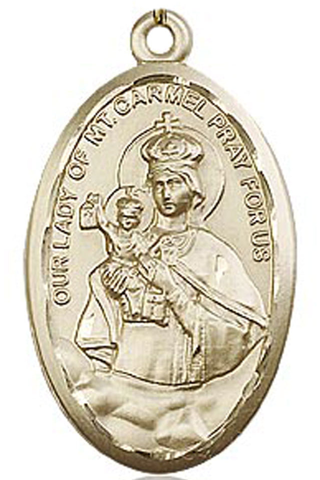 Our Lady of Mount Carmel Medal, Gold Filled - No Chain