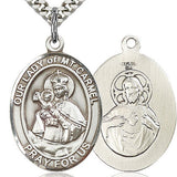Our Lady of Mount Carmel Medal, Sterling Silver, Large