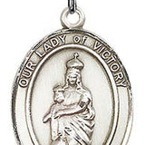 Our Lady of Victory Medal, Sterling Silver, Large