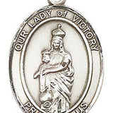Our Lady of Victory Medal, Sterling Silver, Large - No Chain