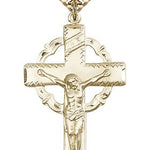 Crucifix Pendant, Gold Filled - 24&quot; 2.4mm Gold Plated Endless Chain