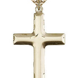 Cross Pendant, Gold Filled - 24&quot; 2.4mm Gold Plated Endless Chain