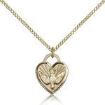 Confirmation Heart Medal, Gold Filled - Gold-tone