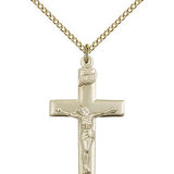 Crucifix Pendant, Gold Filled - Gold-tone